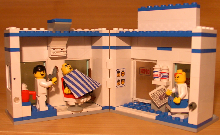... BARBER SHOP! set for town/city/trai n/police LEGO hair salon gift lot